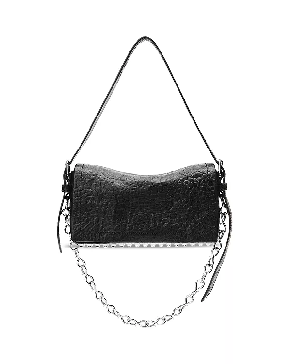

Сумка Alexander Wang Ricco из мятой ткани с тонким клапаном Alexanderwang, черный