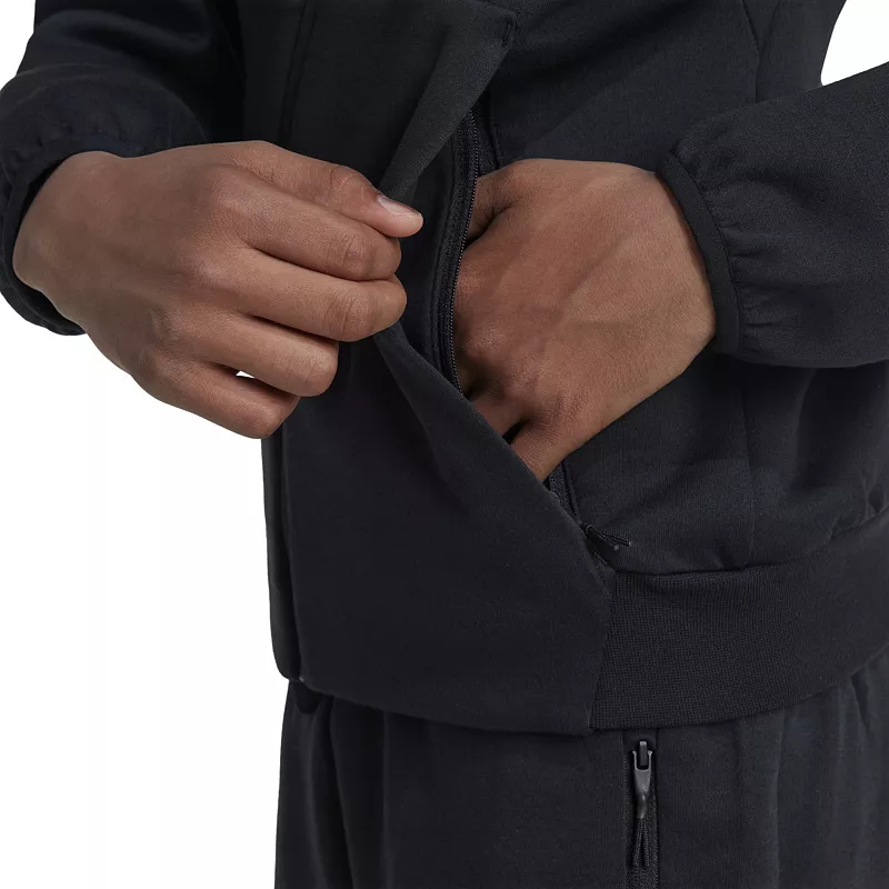 Детские кроссовки Adidas Z.N.E. Спортивная куртка с капюшоном и молнией во всю длину, черный — фото 4