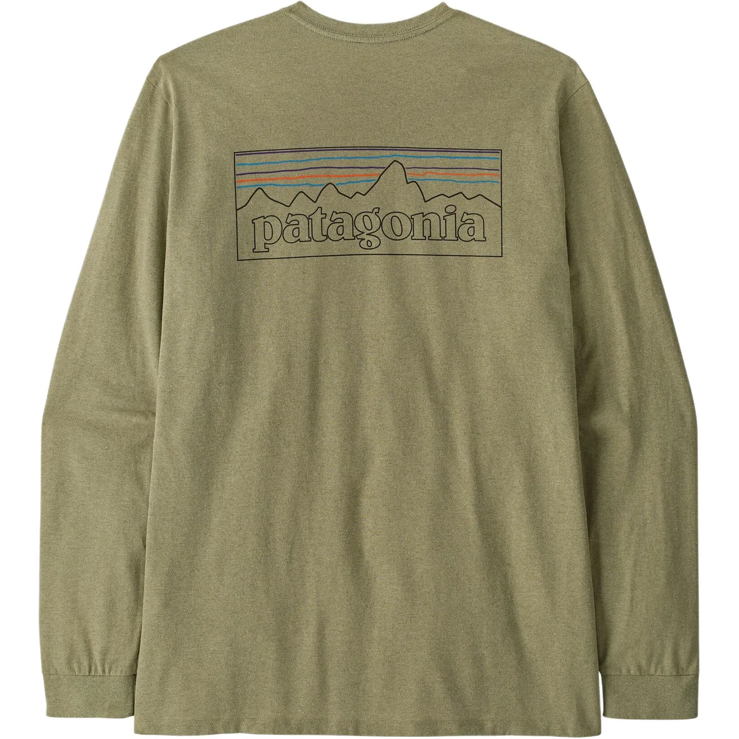 Футболка с длинным рукавом P-6 Patagonia, Rubber Tree Green/POGM