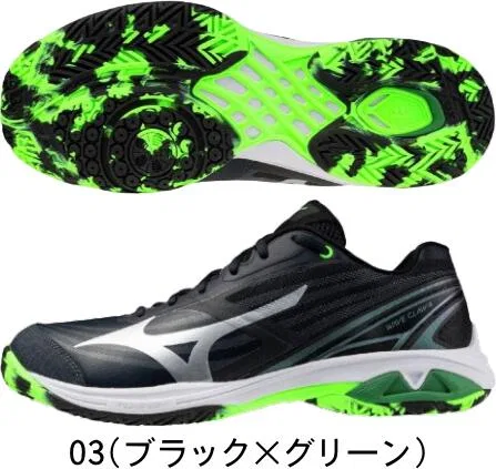 Кроссовки для бадминтона «Wave Claw 4 Wide» от Mizuno, 03 (Black X Green) — фото 2