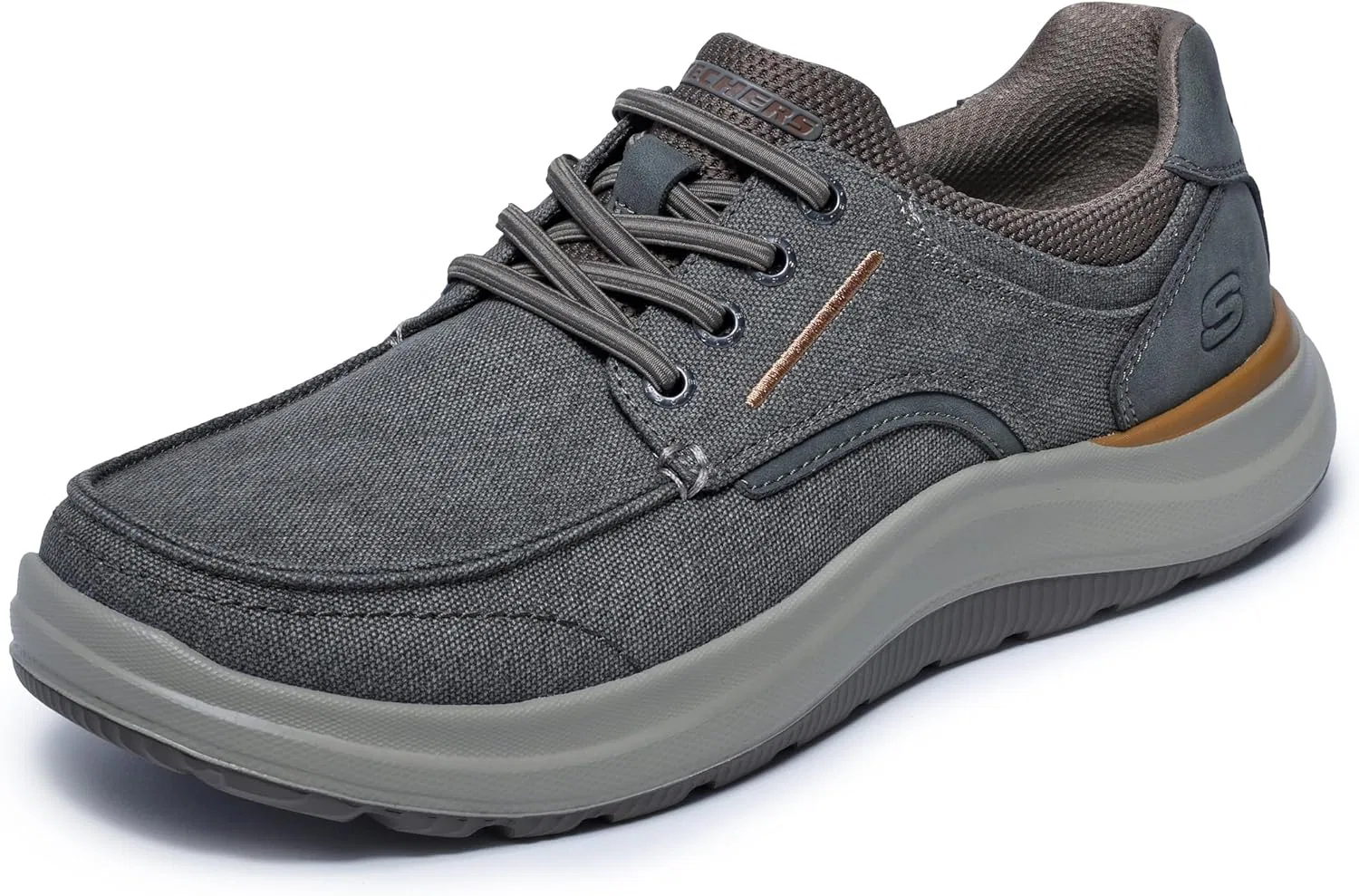 Мужские слипоны Skechers USA Altman - Finch Moc Toe Canvas Bungee Lace, Dktp