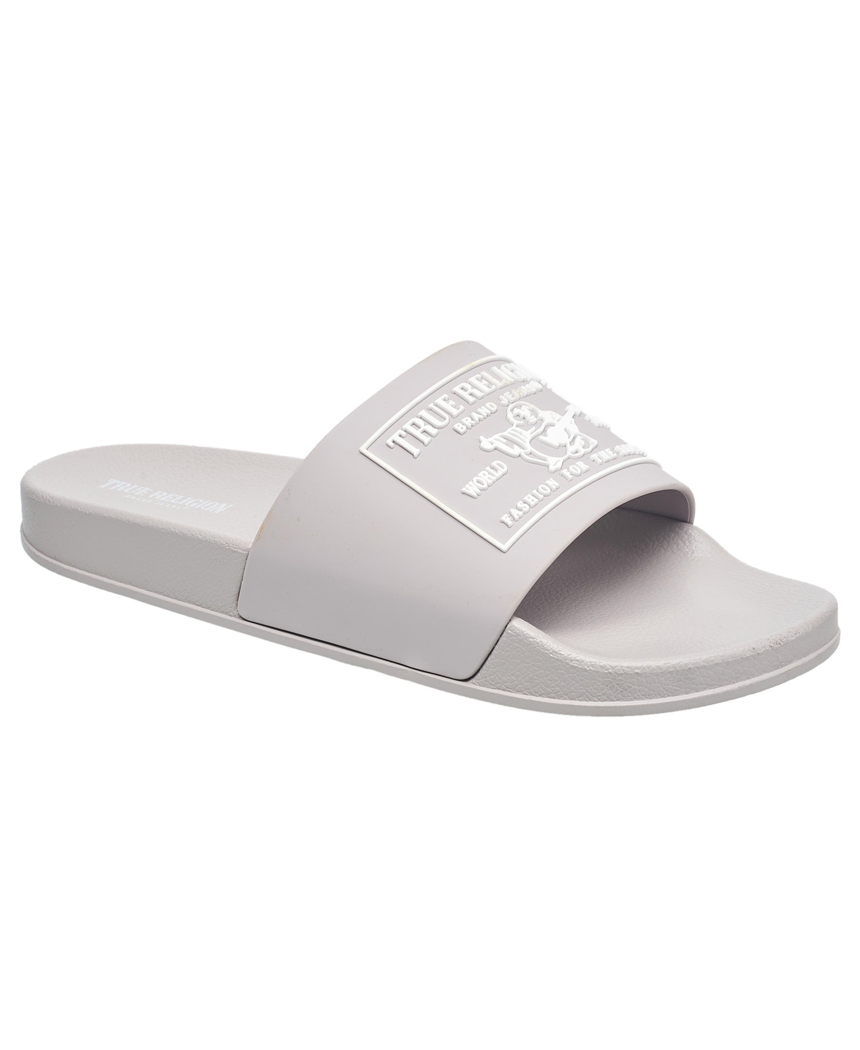 True Religion Men's Kendrick Logo Slide, светло-серый