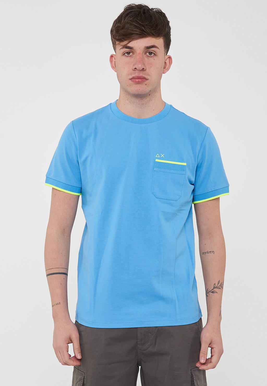 

Базовая футболка SMALL STRIPE Sun68, светло-голубой