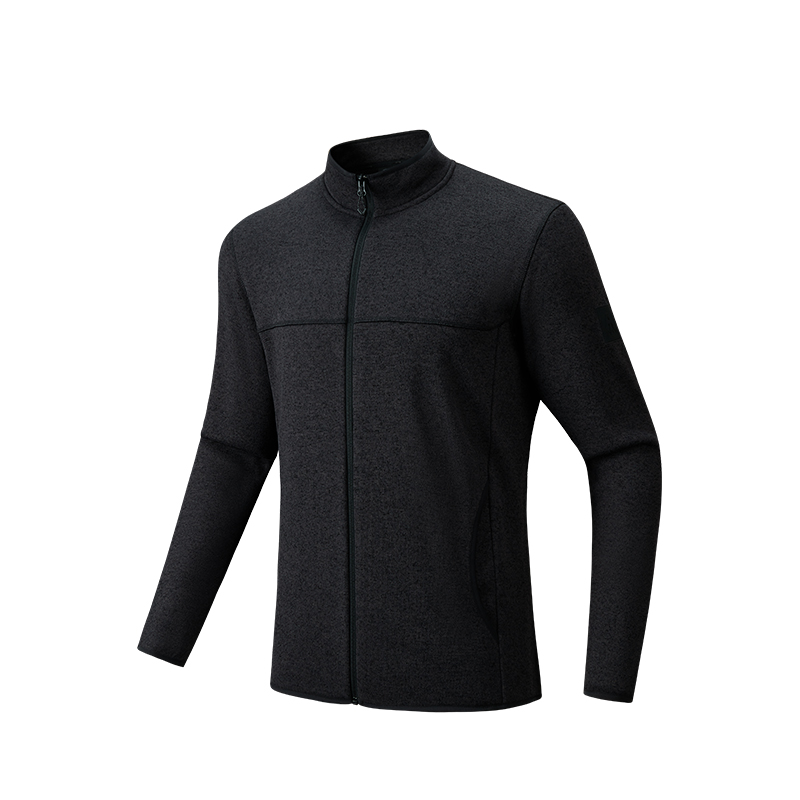 

ANTA Бархатная куртка мужская базовая черная серый хизер, Basic Black Heather Gray-2