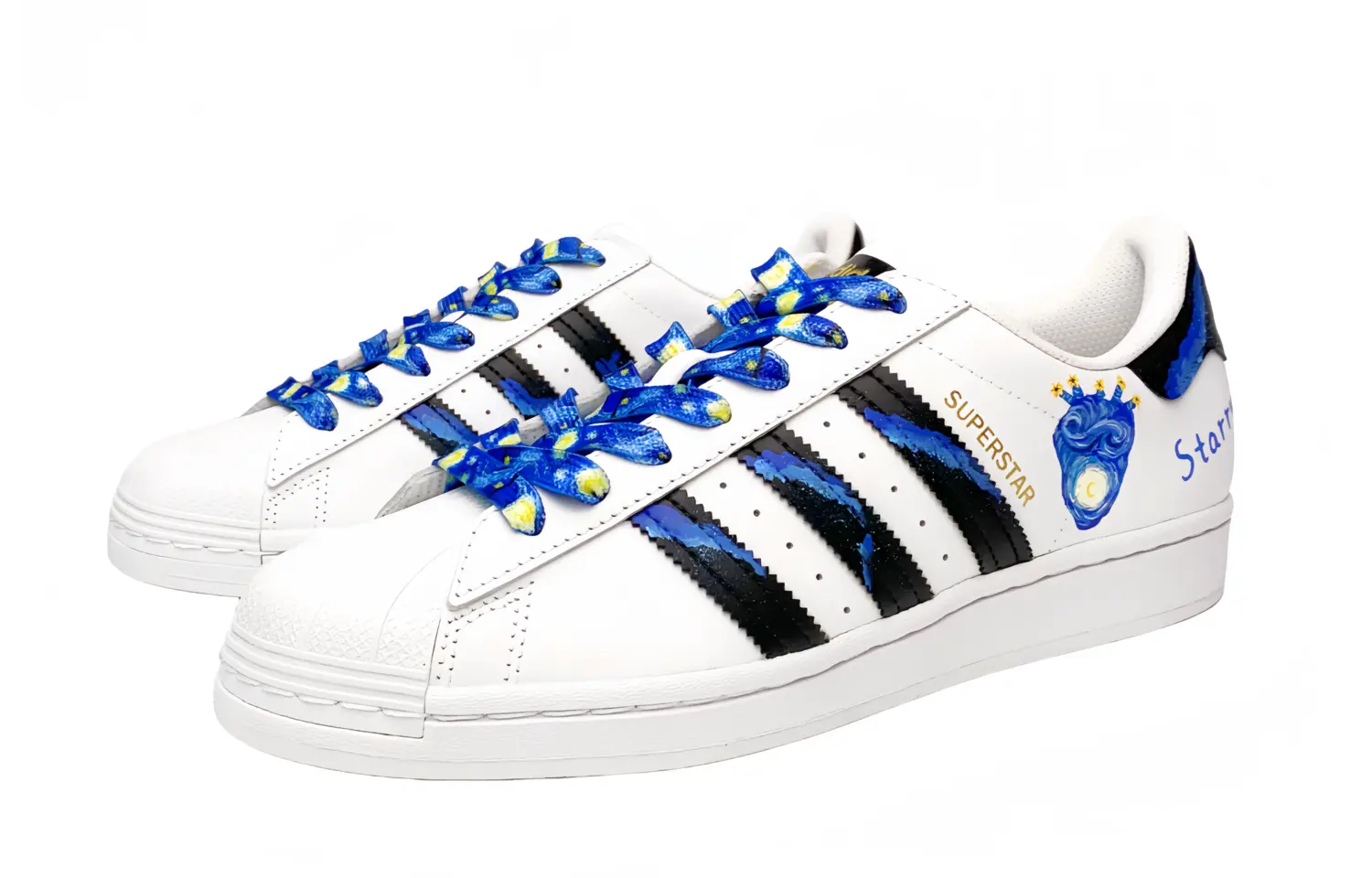 

Кроссовки adidas originals Superstar Skateboarding Shoes Unisex Low-top White/Blue/Black, синий