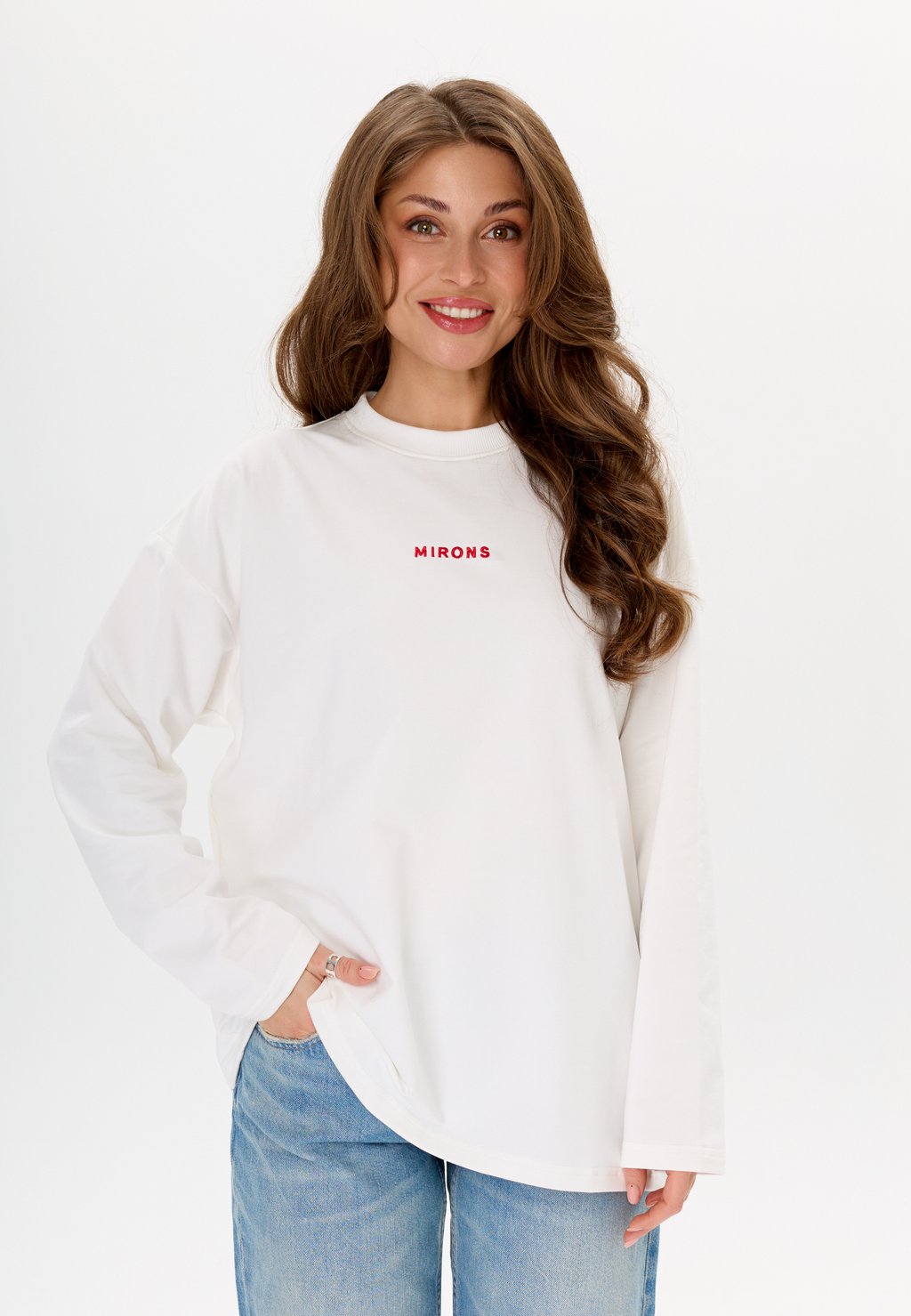 

Топ с длинными рукавами LONGSLEEVE MIRONS, белый