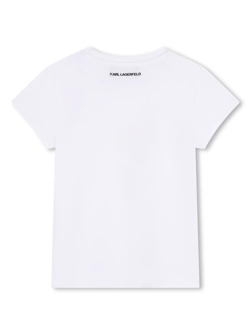Футболка с принтом Ikonik Karl KARL LAGERFELD KIDS, белый — фото 2