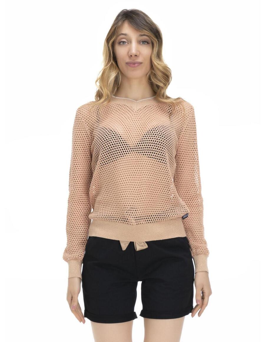 

LEONE 1947 APPAREL Женская сетчатая толстовка в земляных тонах