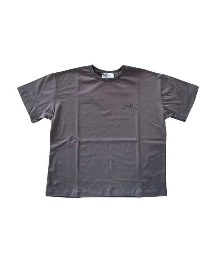 

Хлопковая футболка серого цвета с логотипом и короткими рукавами. Gaã«Lle Paris, серый