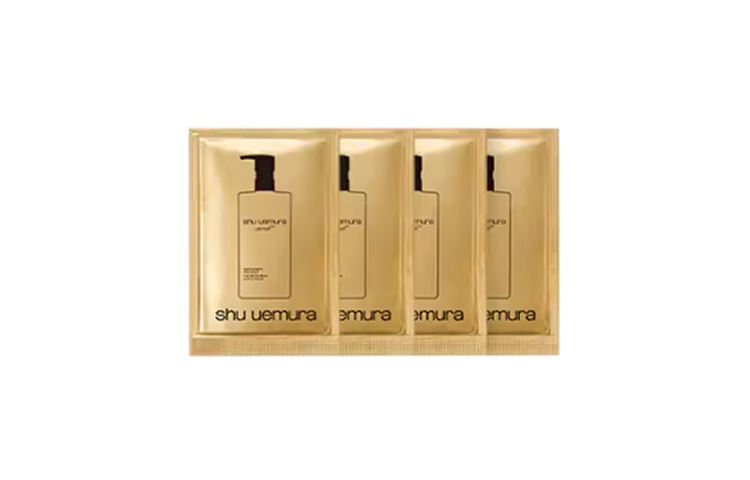 

Zhucunxiu новое очищающее масло с янтарной эссенцией образец набор миниатюрные тестеры 4мл*4 Shu Uemura