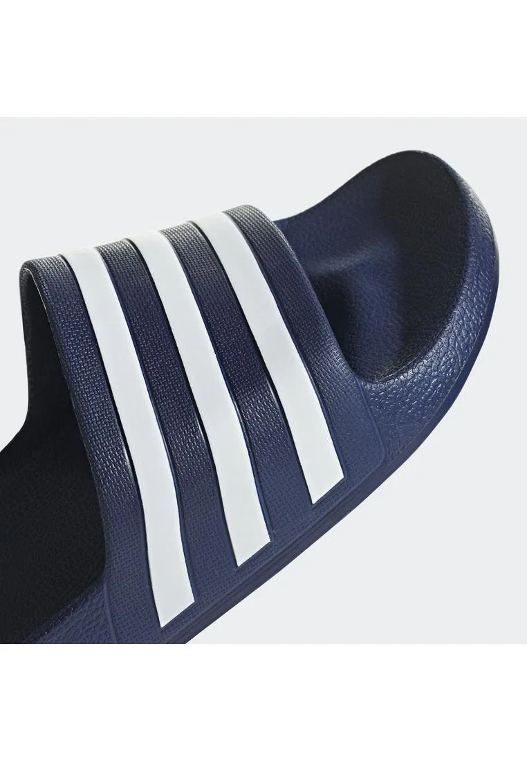 Шлепанцы, водоотталкивающие, Adilette Aqua, Adidas, белый/темно-синий — фото 4