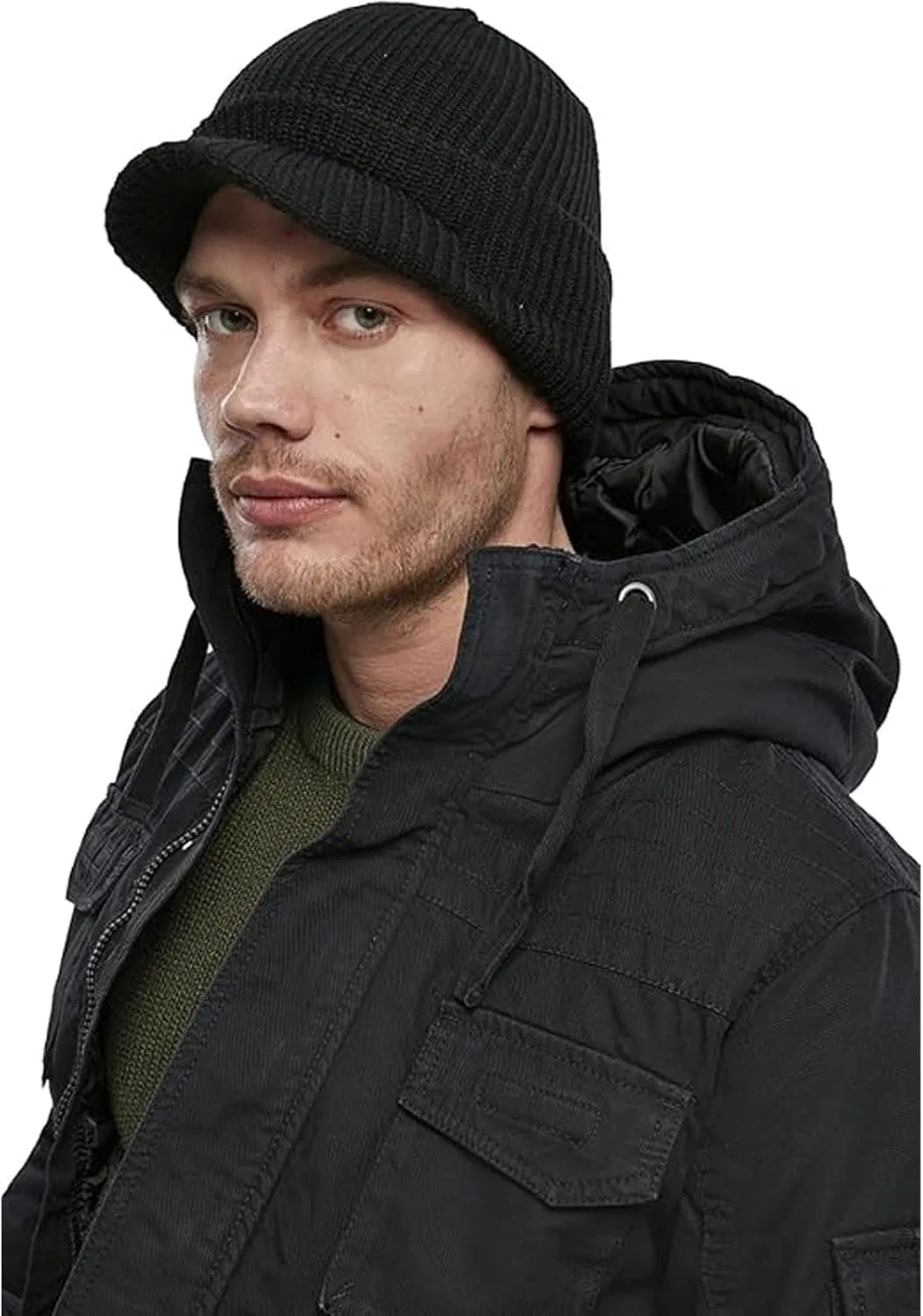 Мужская короткая куртка с капюшоном Brandit Individual Wear - теплая, легкая, дышащая, в стиле милитари, для повседневной носки на открытом воздухе — фото 4