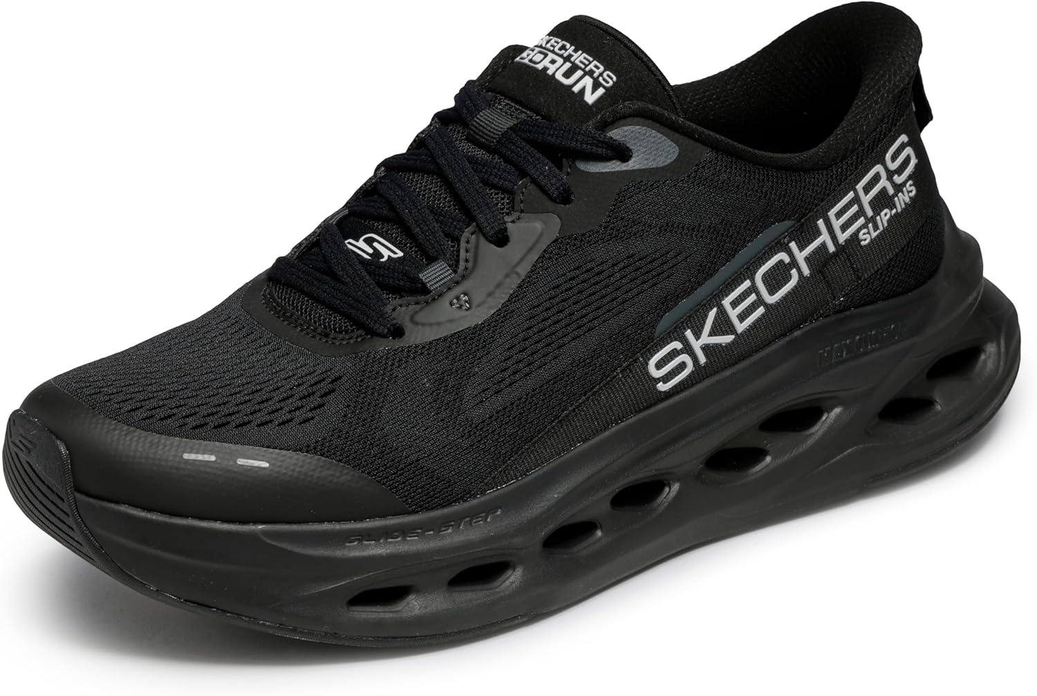 

Мужские кроссовки Skechers Max Cushioning Glide Step с амортизацией, надевание без помощи рук, черный