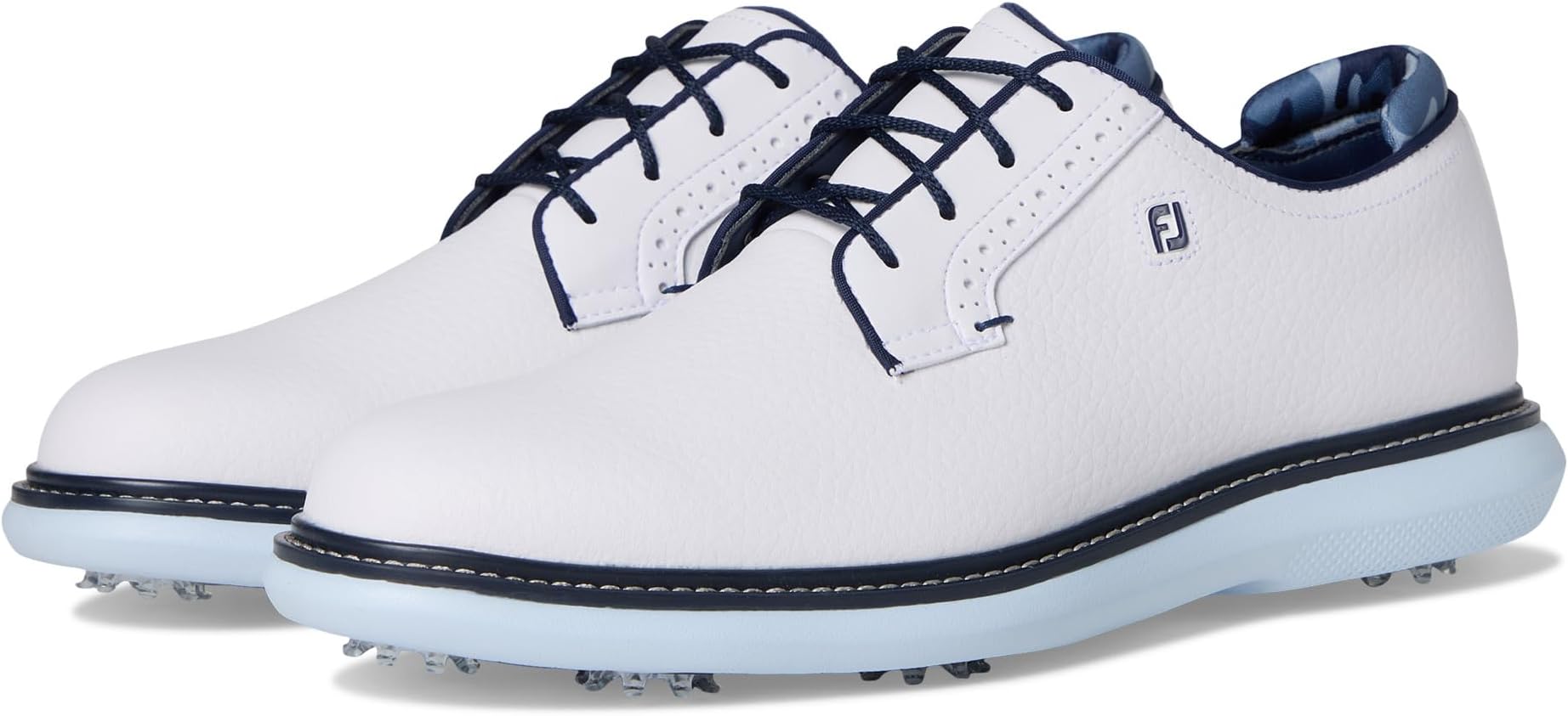 

Кроссовки FootJoy Traditions Blucher, цвет White/Sky Blue/Camo