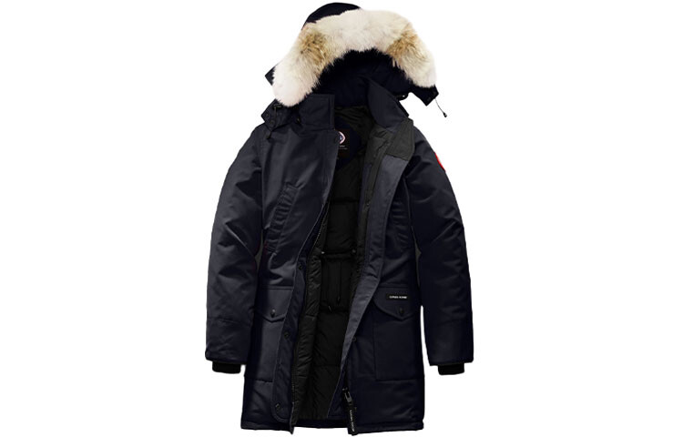 

Женский пуховик Canada Goose, темно-синий