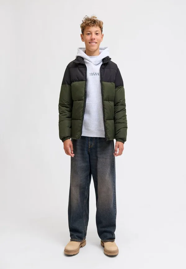 Зимняя куртка jjmaze с пуховым воротником для младшего возраста Jack & Jones Junior, Rosin Detail Black Blocking