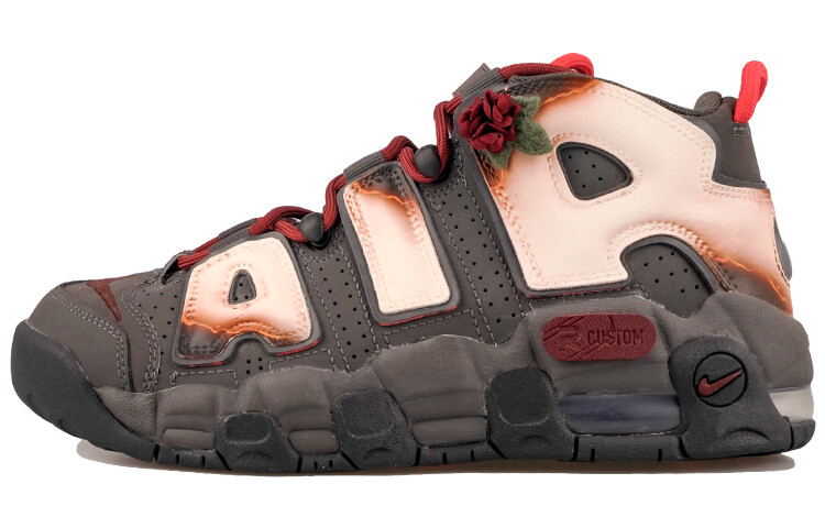 

Кроссовки Nike Air More Uptempo Vintage Basketball Shoes Women's Mid-top Red, черный