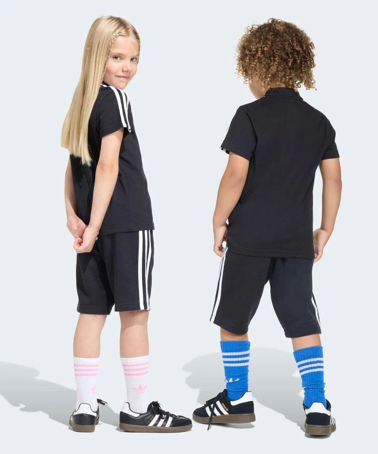 Футболка поло с шортами Adidas Originals, хлопок, чёрный — фото 2