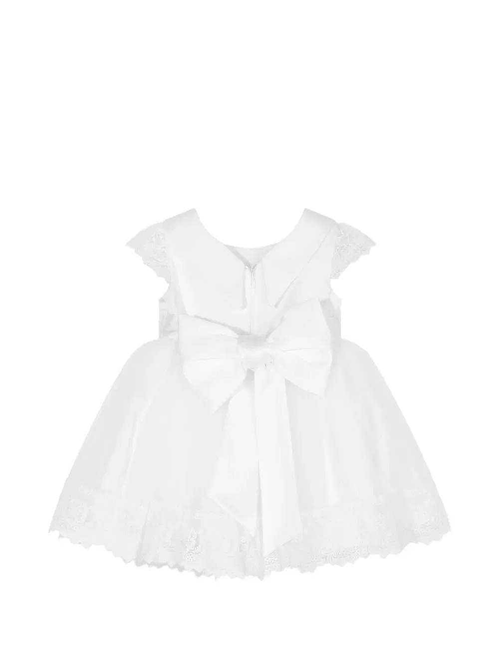 Платье с цветочной аппликацией и комплект из повязки на голову Dress & Fleur, белый — фото 3