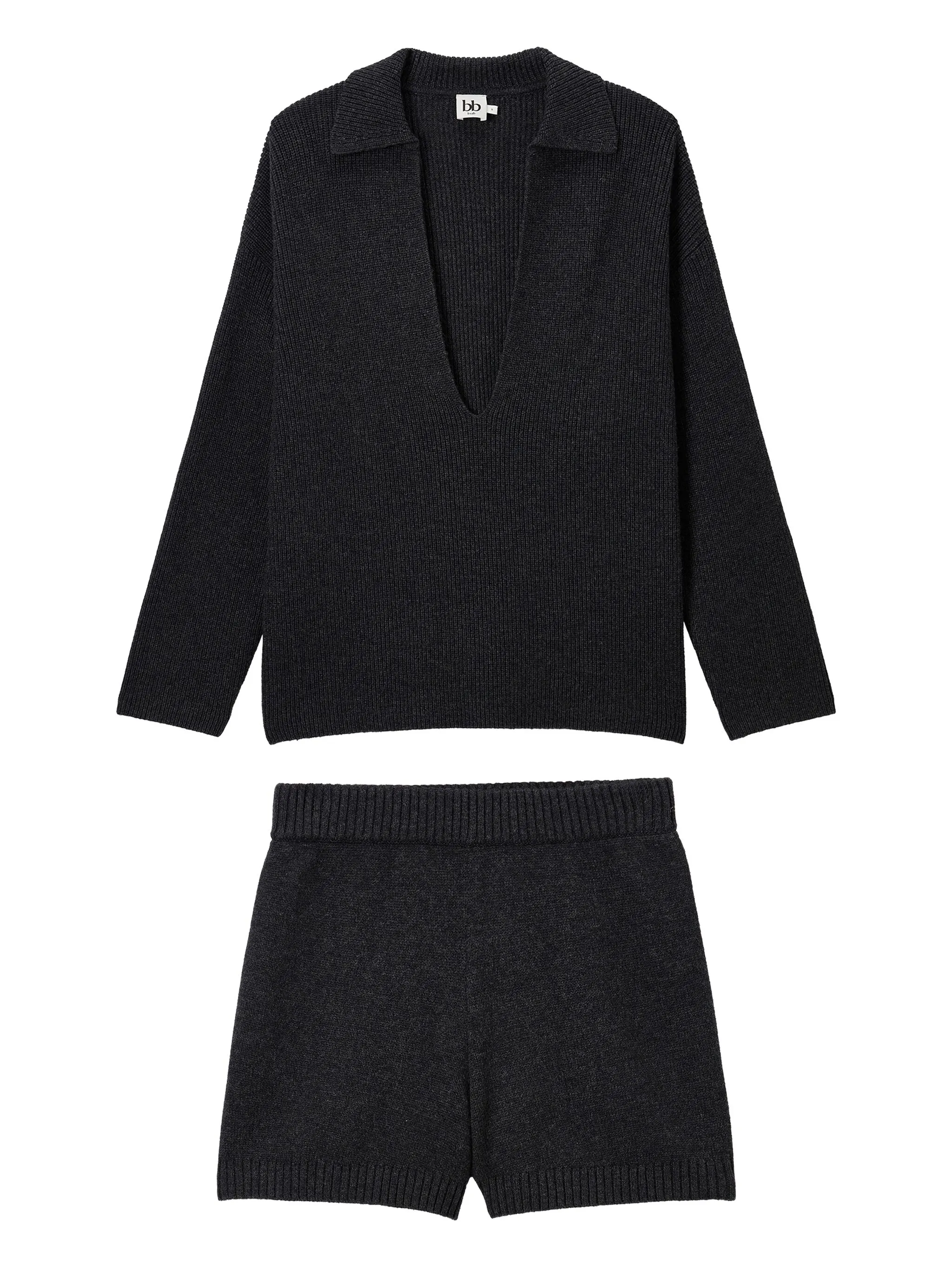 

Трикотажный комплект в рубчик B+Ab, черный