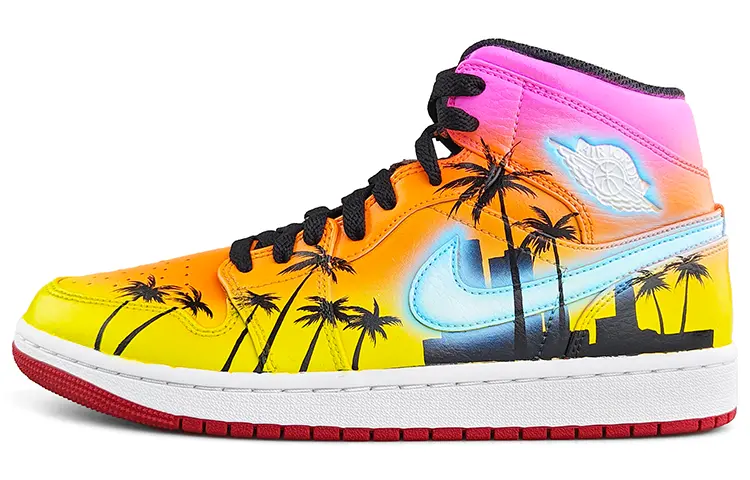 

Баскетбольные кроссовки Air 1 Vintage Men Mid-Top Pink/Yellow Jordan