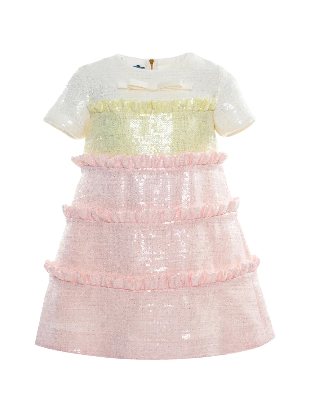 

Платье с оборками и бантом Mi Mi Sol, розовый