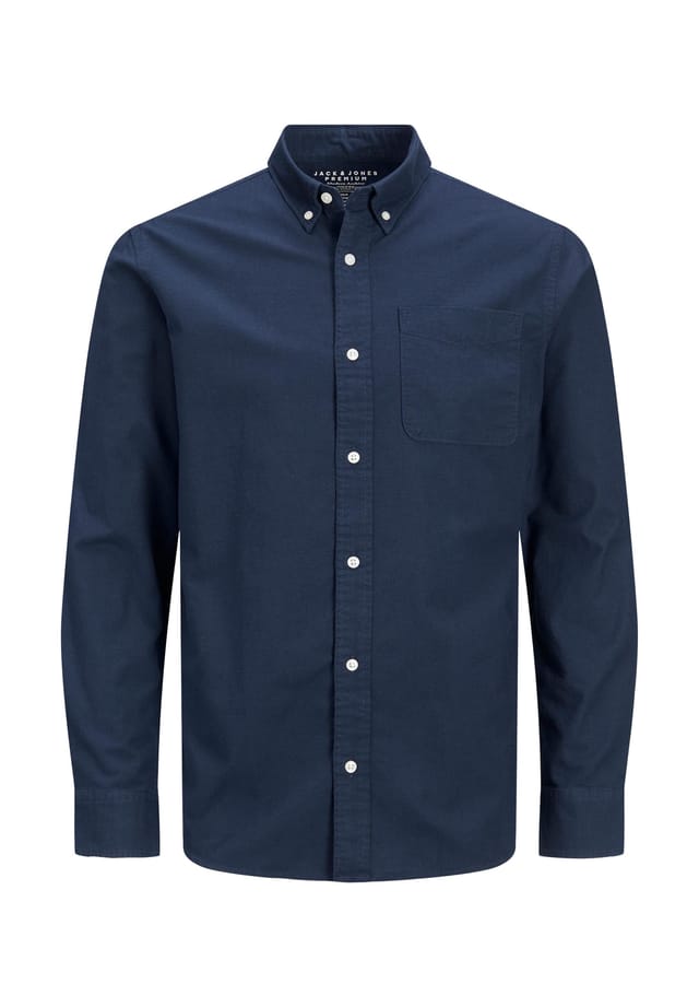 

Рубашка Brook приталенная рубашка с длинными рукавами и воротником на пуговицах Jack & Jones, синий