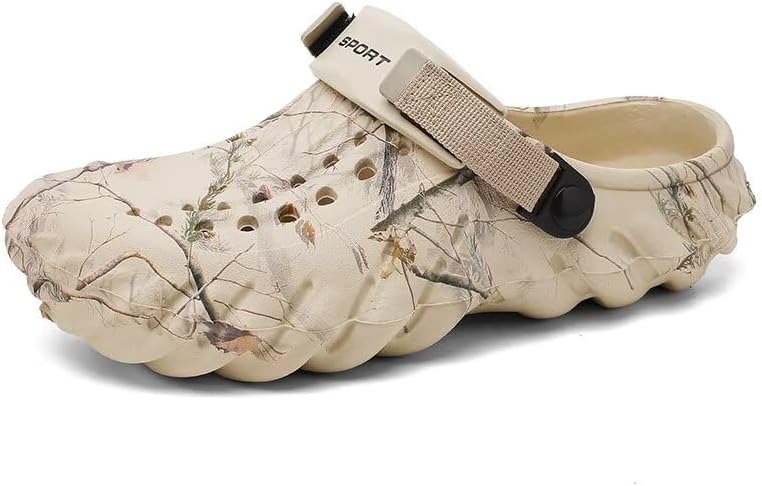

Мужские сабо для сада с ремешком, легкие, дышащие, с противоскользящей подошвой, повседневные, удобные, для работы, кемпинга, пляжа и двора Ginjang, хаки