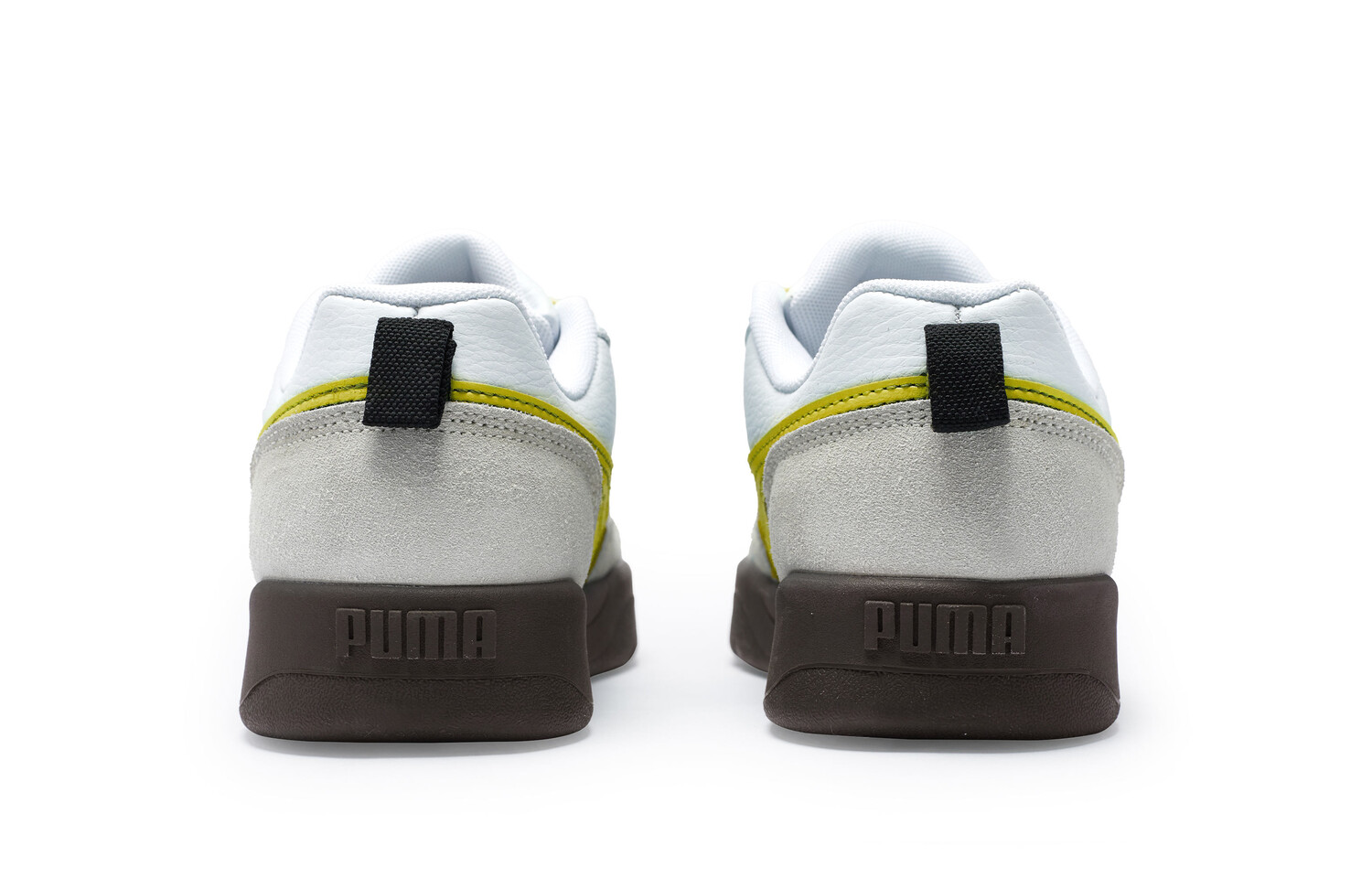 Кроссовки Puma Park Lifestyle Skateboarding Shoes Unisex Low-top Grey/yellow/white, белый/серый/желтый — фото 4