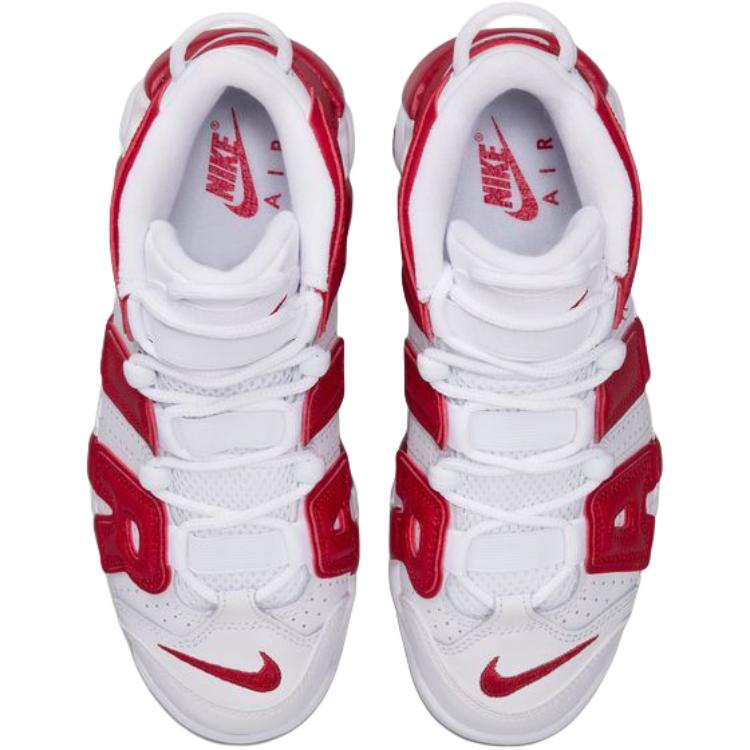 Nike Air More Uptempo Support Mid top детские баскетбольные кроссовки White Red Kids' — фото 4
