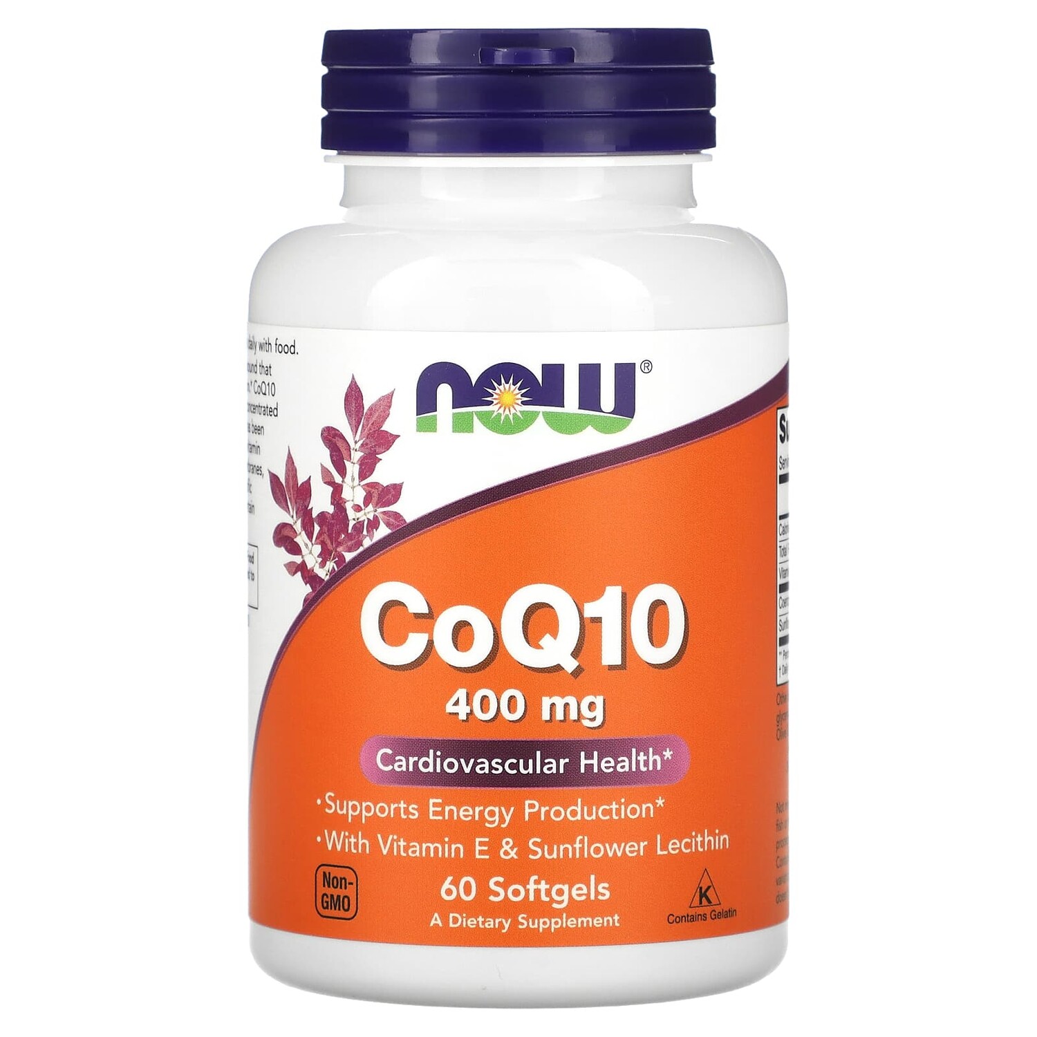 

Now Foods CoQ10 400 мг 60 мягких желатиновых капсул