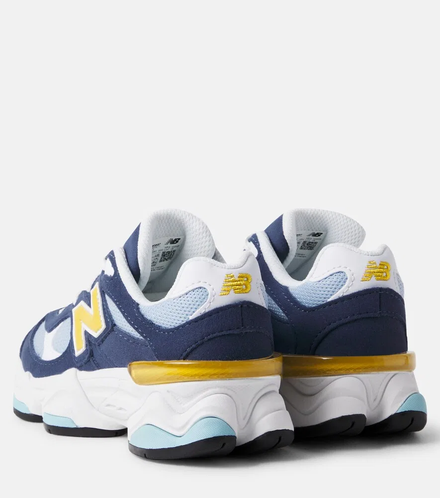 Кроссовки 9060 с замшевой отделкой New Balance Kids, синий — фото 3