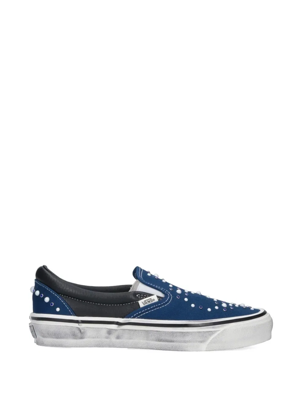 Классические слипоны премиум-класса с жемчужным блеском Vans, синий