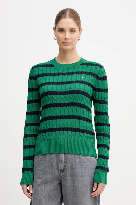 

Хлопковый свитер Tommy Hilfiger, зеленый