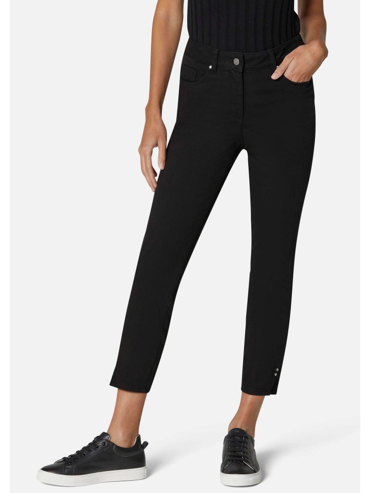 

MADELEINE Узкие джинсы 7/8 с отделкой стразами, черные