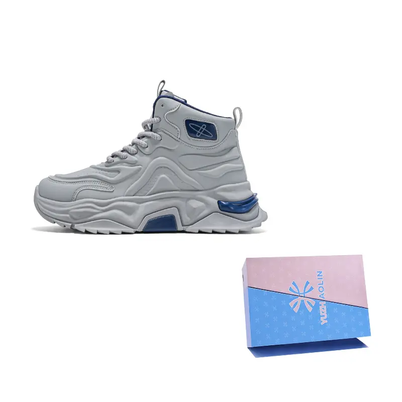 

YUZHAOLIN Высокие массивные кроссовки мужские серо-голубые, цвет Gray Blue