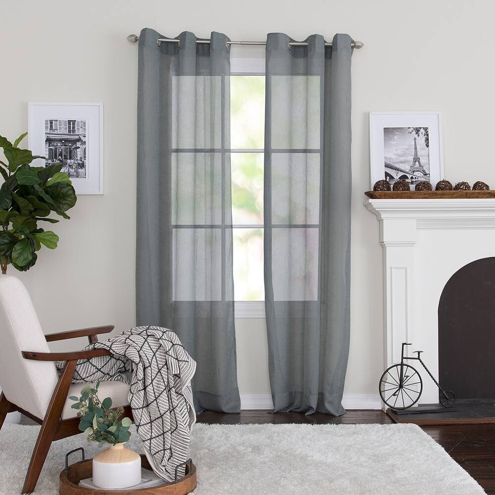 

Шторы Miller Preston Grommet Top, 1-панельная оконная штора Miller Curtains, цвет Stone Gray