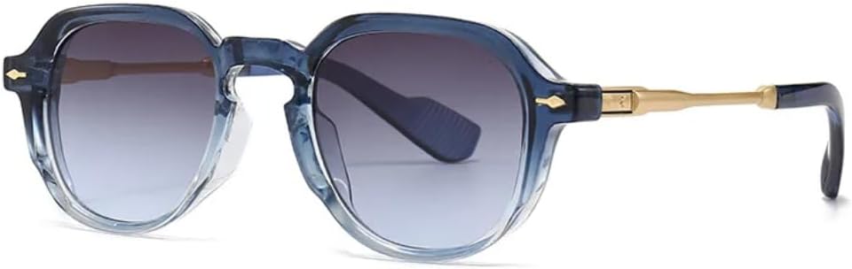 

Модные женские солнцезащитные очки с градиентным переходом цвета и заклепками, роскошные очки для вождения, круглые солнцезащитные очки для мужчин с защитой от УФ-излучения UV400 VFDHN, Tyj181-2