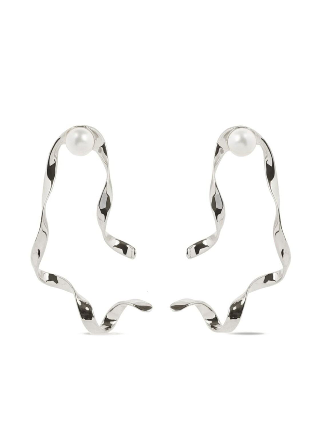 

Серьги-гвоздики в форме волны DRIES VAN NOTEN, серебряный