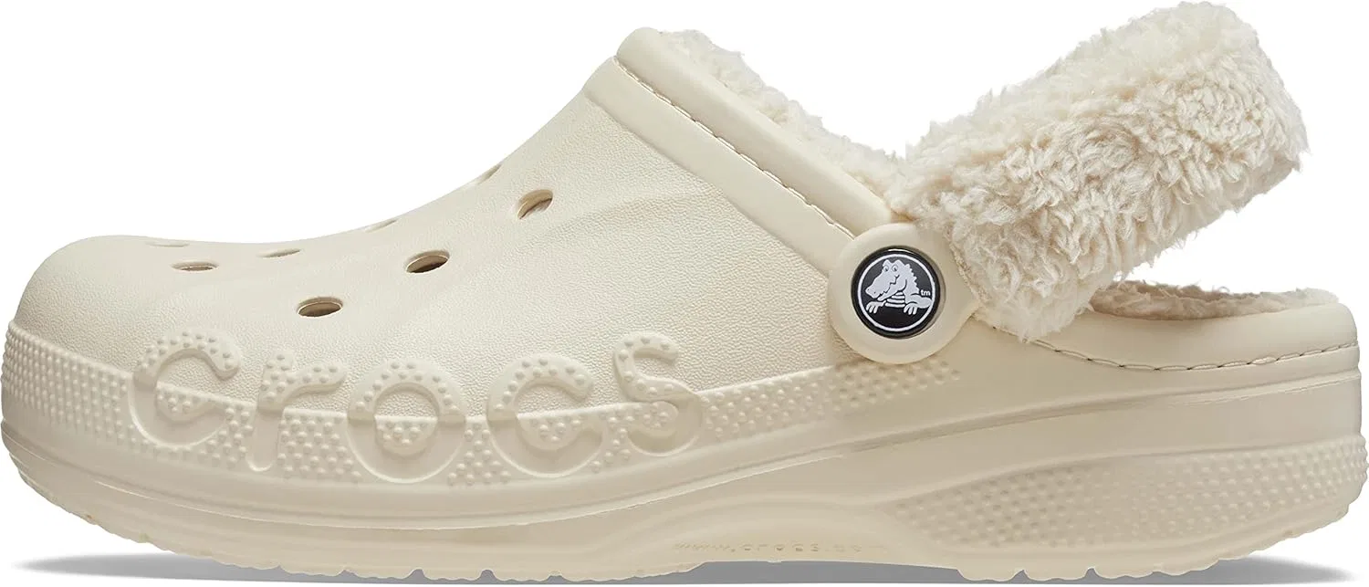 Деревянные сабо Crocs Unisex Baya на подкладке, 2-Winter White