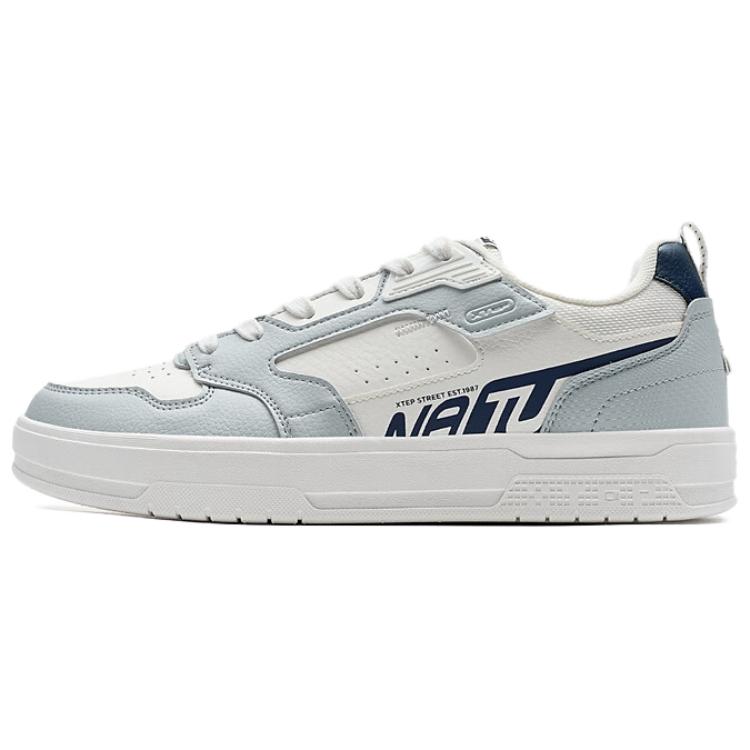 

XTEP Низкие, износостойкие, противоскользящие кроссовки для скейтбординга, мужские, белые, синие