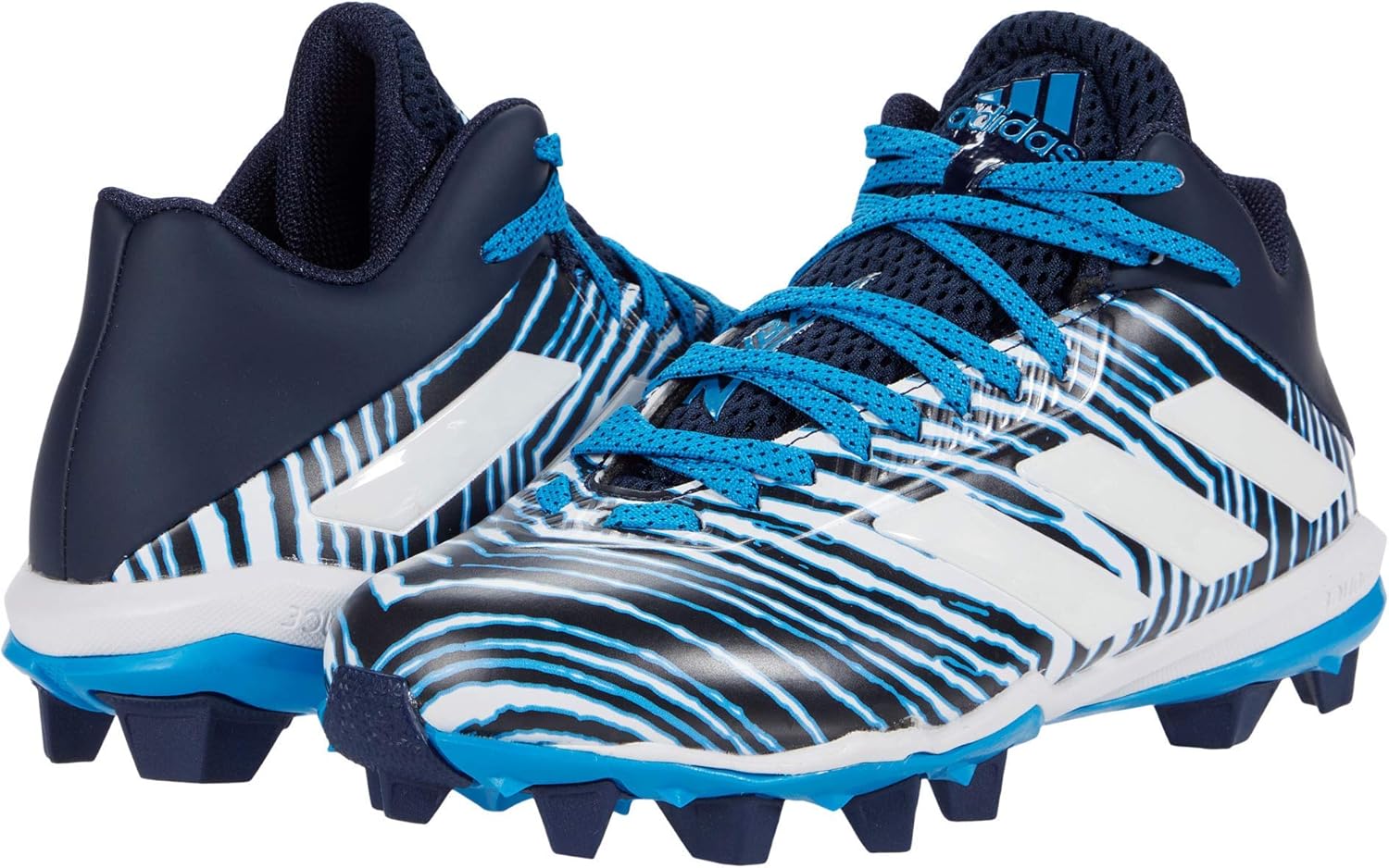 

Футбольные бутсы adidas Unisex-Child Freak 20 с литой подошвой, белый/синий/темно-синий