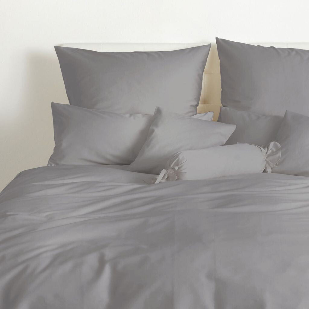 

Dream Sleep Uni Mako Сатиновые наволочки 40x80 см графит Traumschlaf