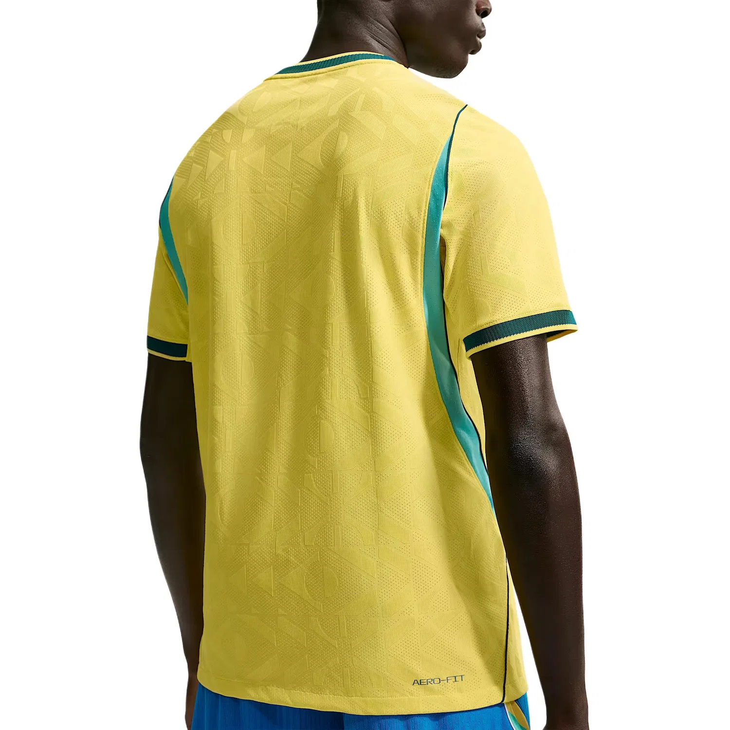 Футболка домашняя мужская Aero-FIT Brazil 2026 Match Nike, Canary Yellow/Light Mint Green/Geode Water Duck Cyan — фото 3