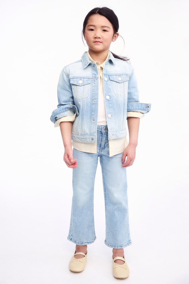 

Укороченные расклешенные джинсы H&M, синий