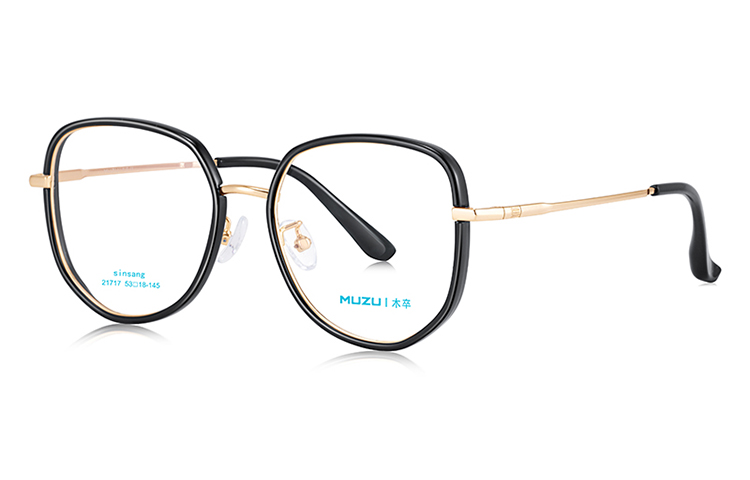 

MUZU Унисекс очки для зрения, Black rose gold frame-C11