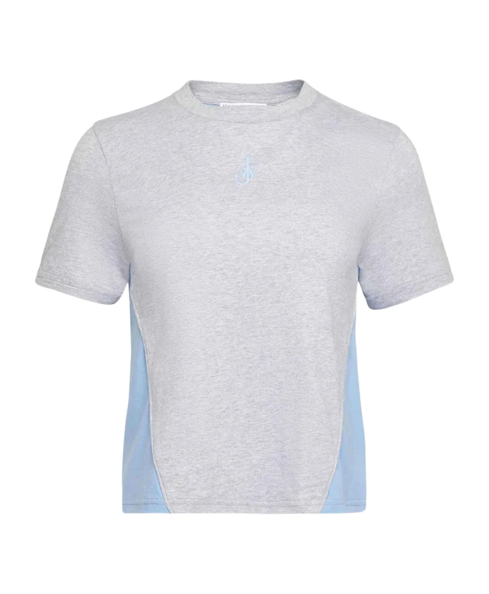 

Укороченная футболка с вышивкой в виде якоря Jw Anderson, серый