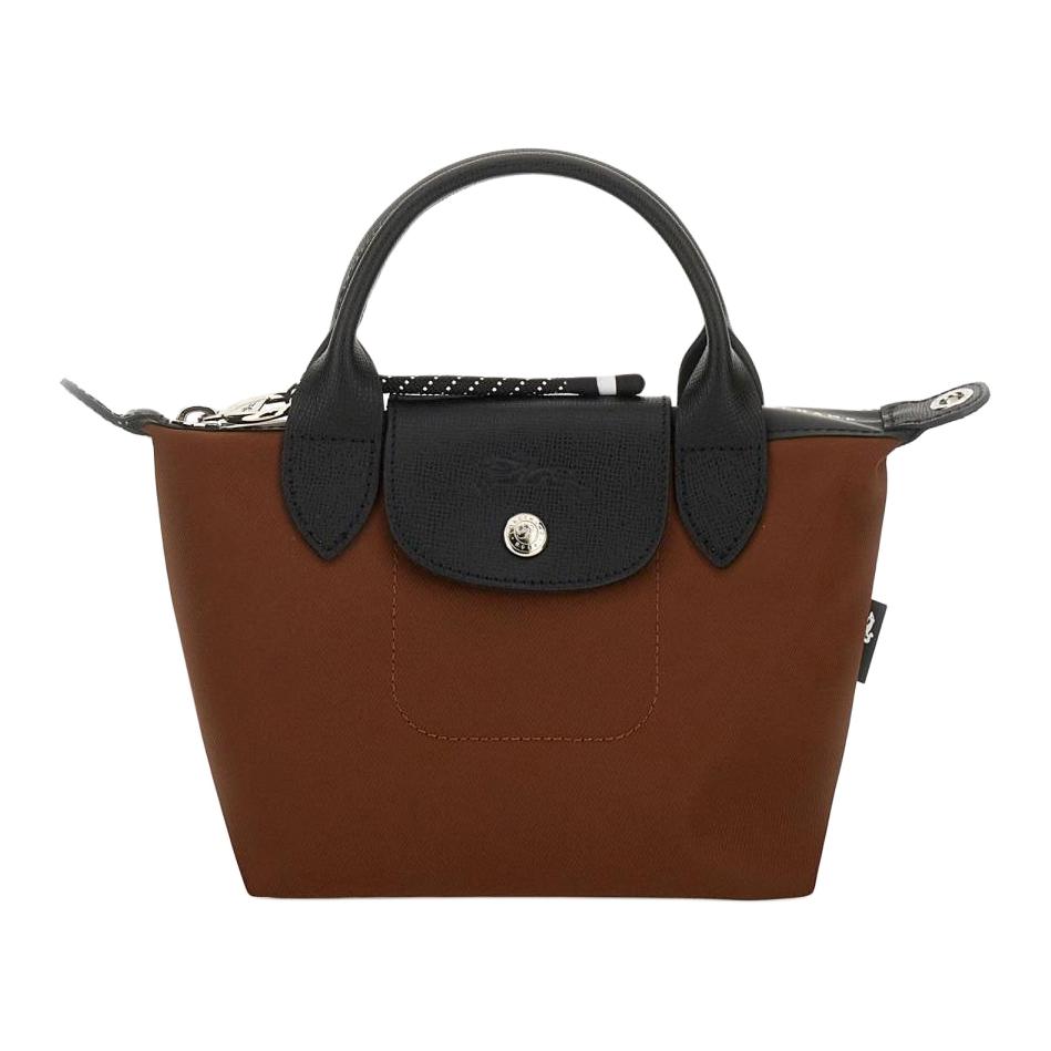 

LONGCHAMP Переработанная холщовая сумка для пельменей Плечевая сумка Сумка через плечо Миниатюрная женская сумка шоколадного цвета