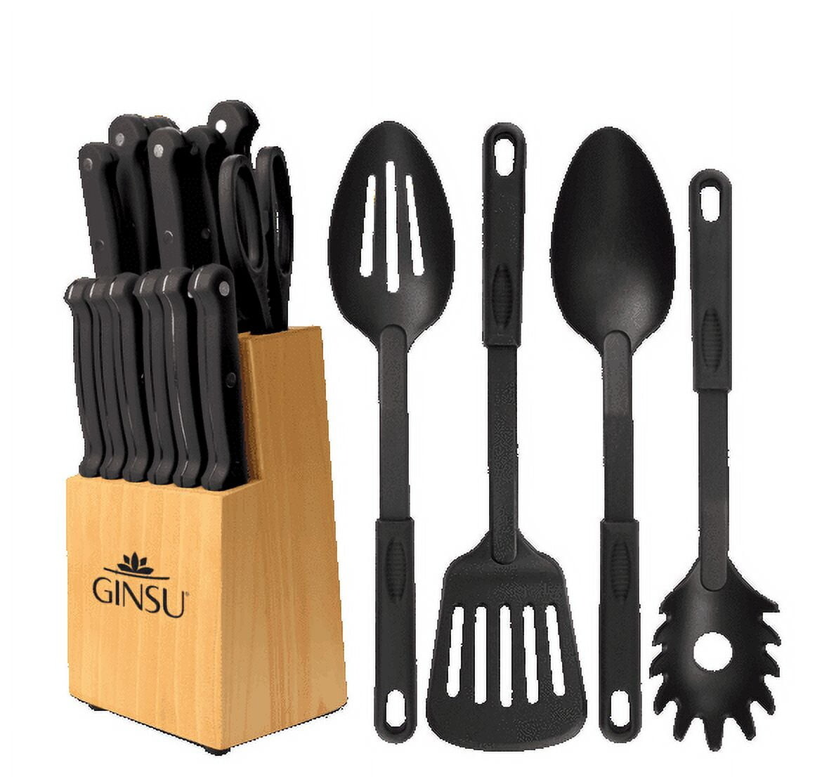 

Набор столовых приборов Ginsu Kiso 18 предметов, черный