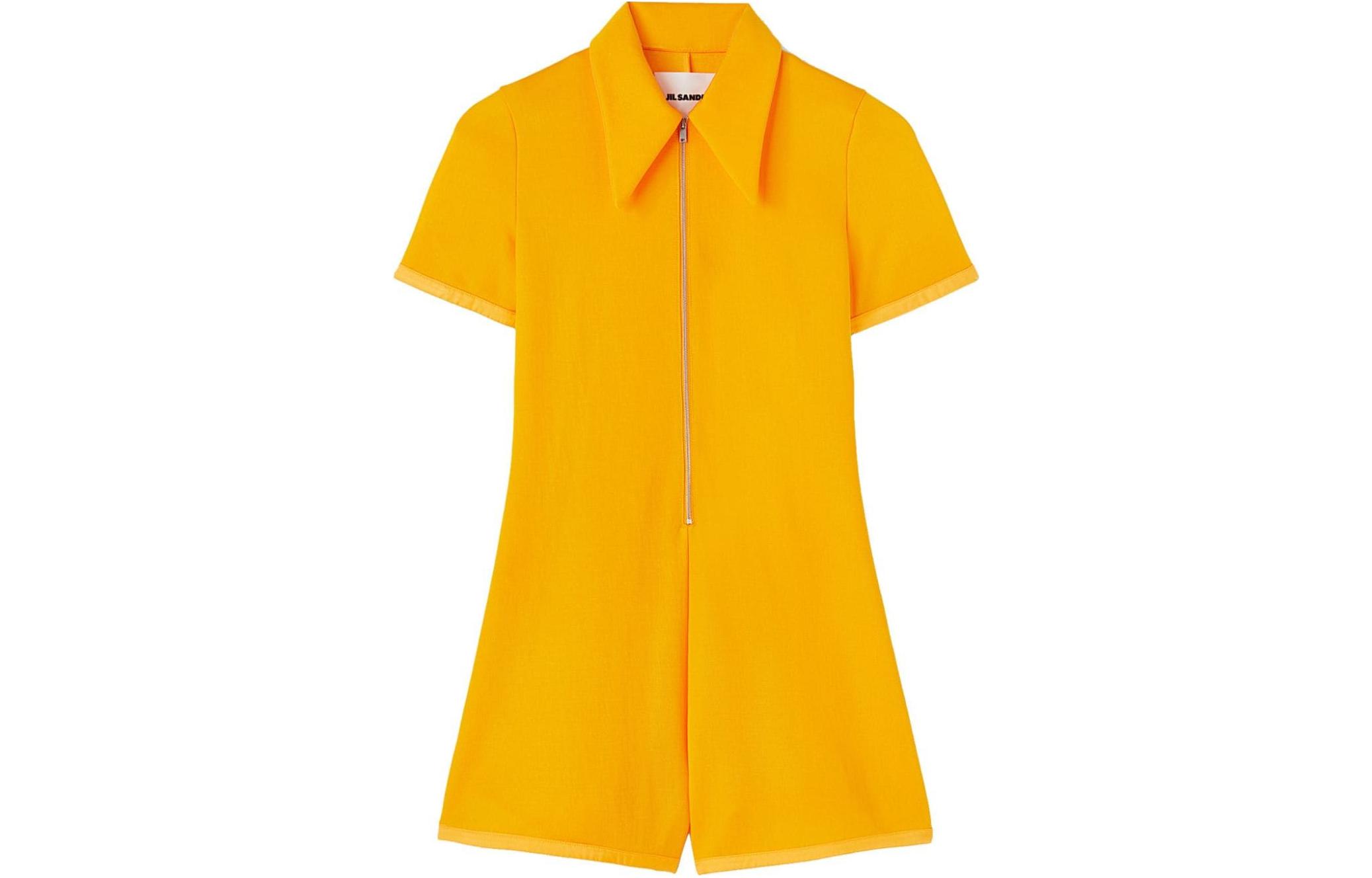 

Джемпер-комбинезон оверсайз с острым воротником JIL SANDER, оранжевый